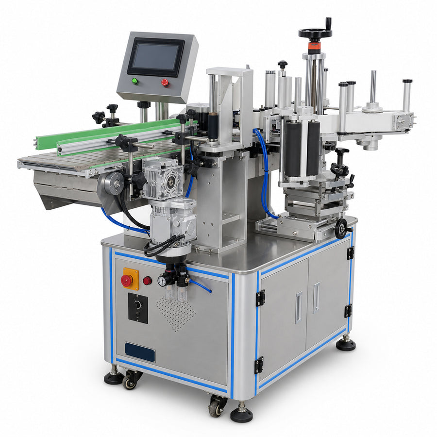 Leadlife LLA-A2 automatic front and back round bottle labeling machine front view