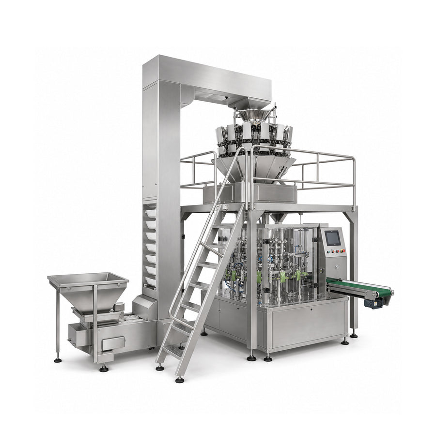 Leadlife automatic premade pouch filling and sealing machine for powders, capsules, tablets, and gummies