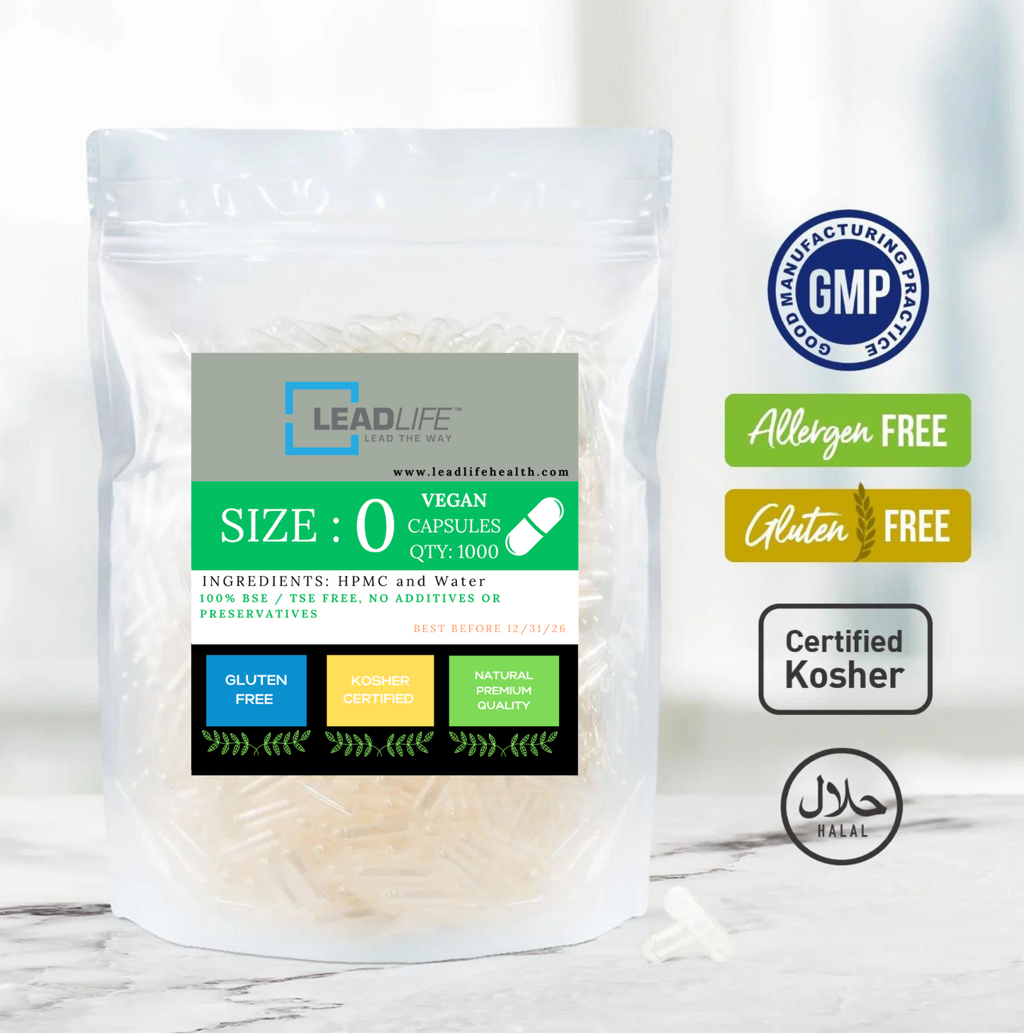 
                  
                    Empty Vegan Clear Capsules
                  
                
