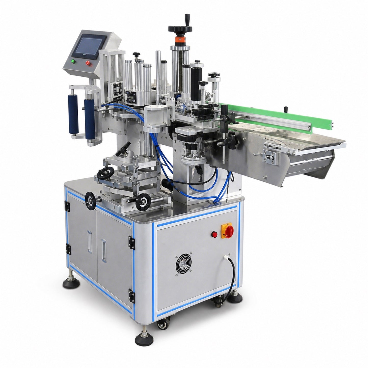 
                  
                    Leadlife LLA-A2 automatic front and back round bottle labeling machine opposite side view
                  
                
