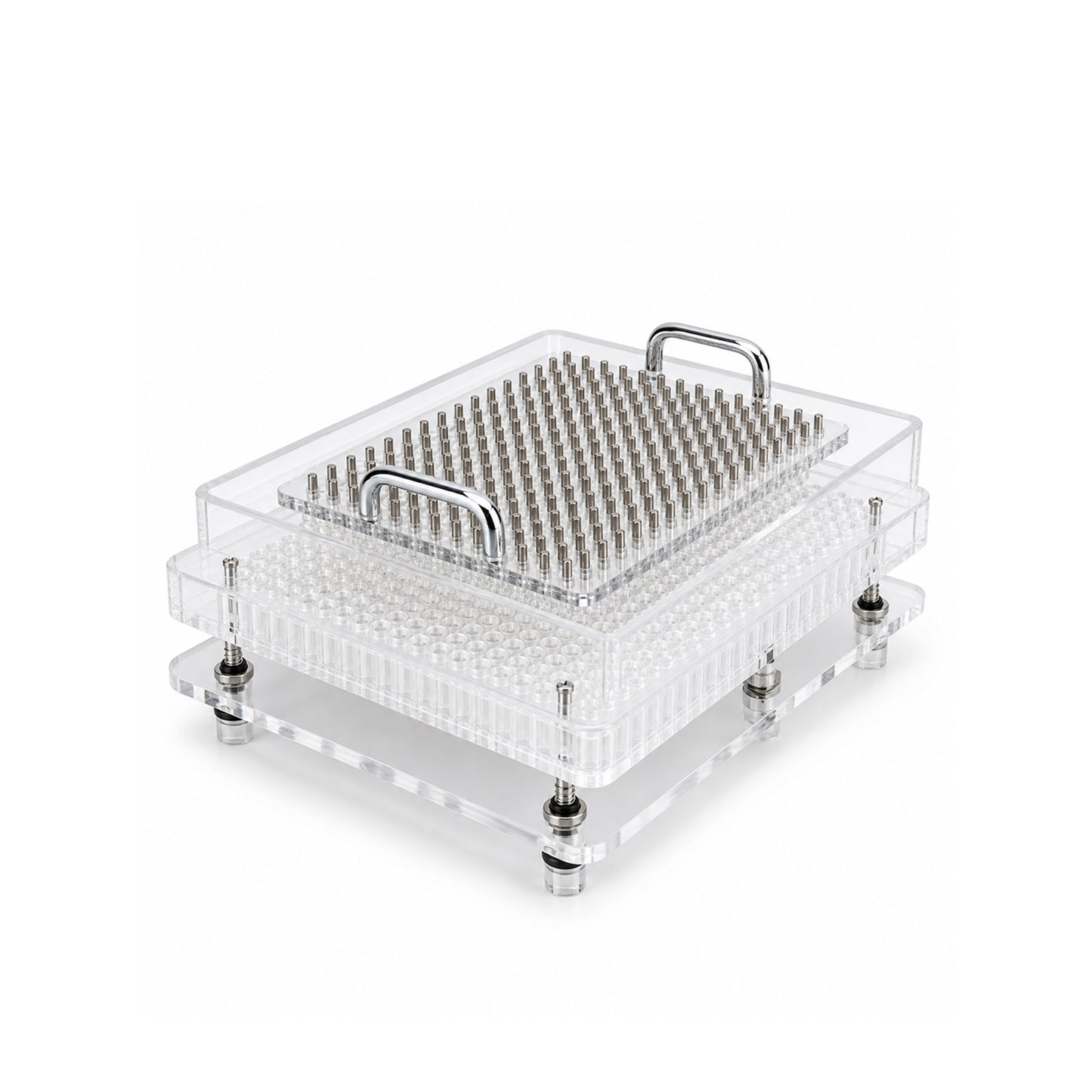 400-hole manual capsule filling machine acrylic pro front view