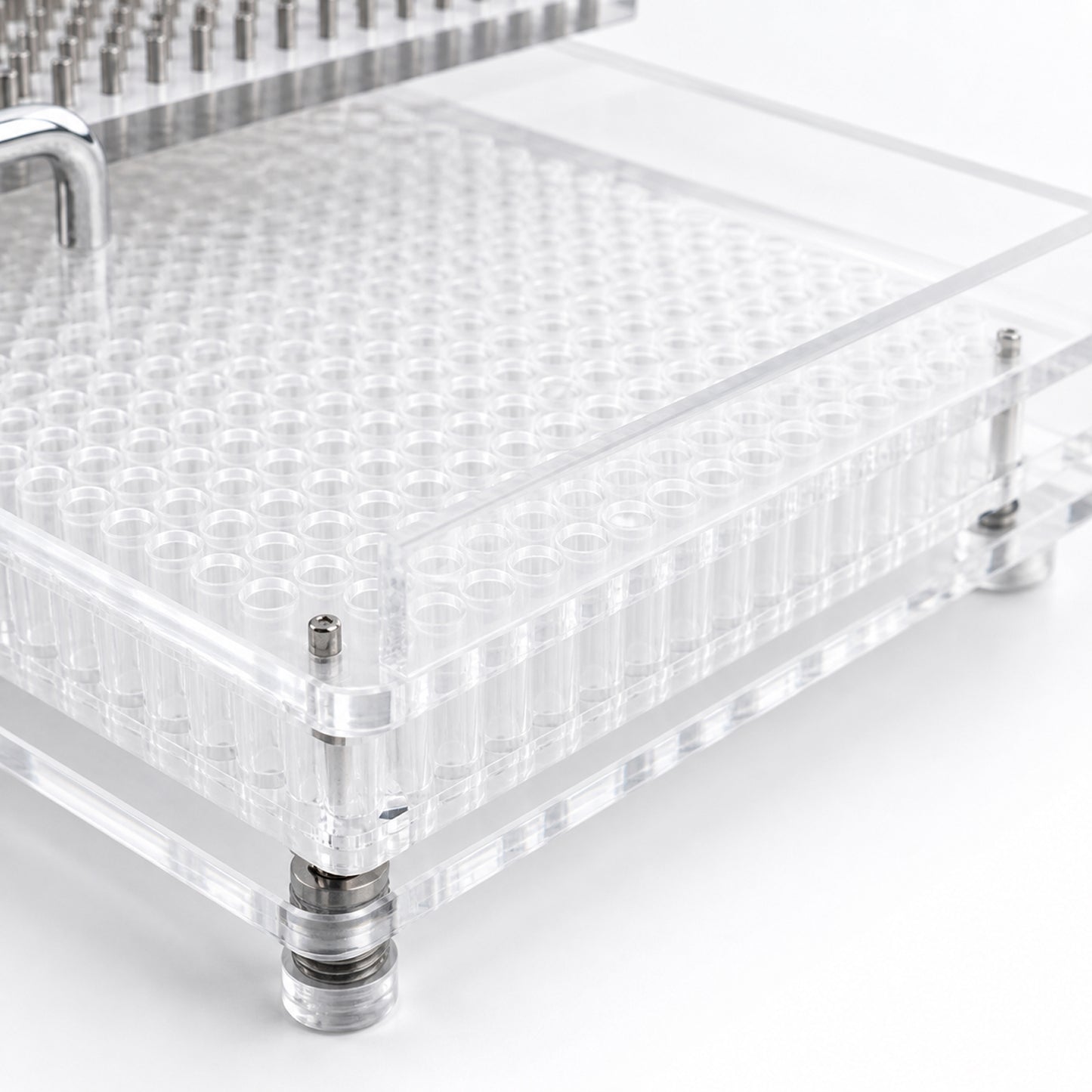 
                  
                    600-hole manual capsule filler Acrylic Pro alignment detail close-up
                  
                