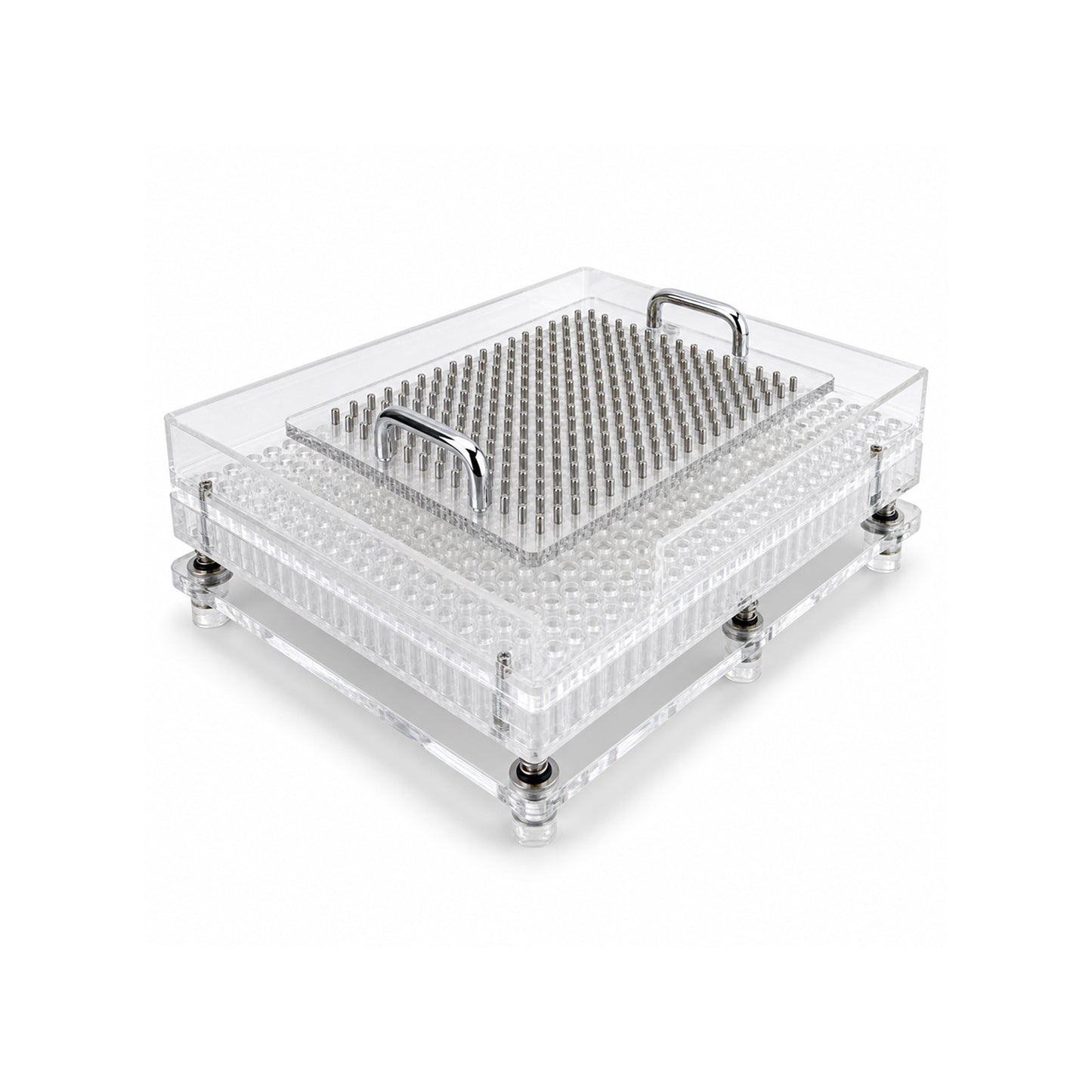 600-hole manual capsule filling machine Acrylic Pro front view