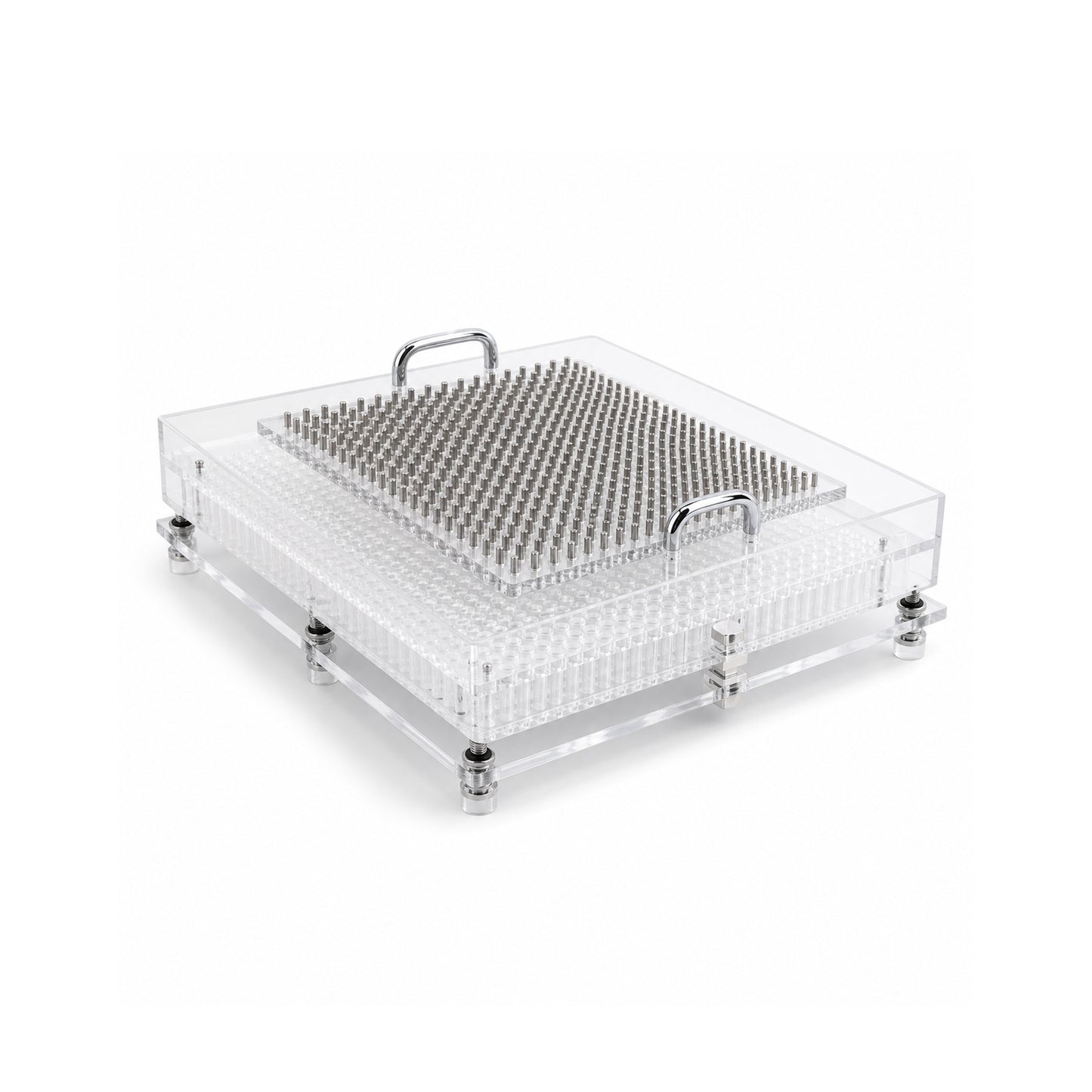 600-hole manual capsule filler Acrylic Pro angled product view
