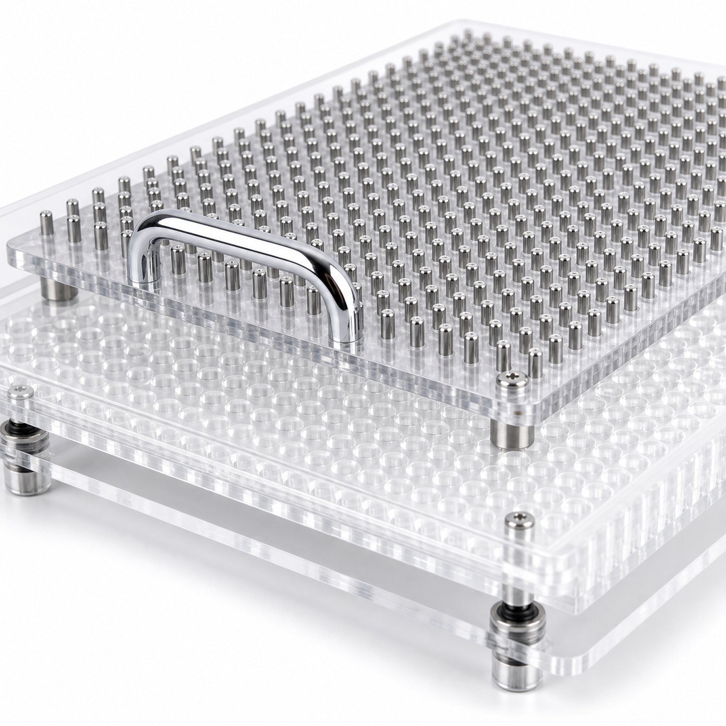 
                  
                    800-hole manual capsule filler Acrylic Pro alignment detail close-up
                  
                