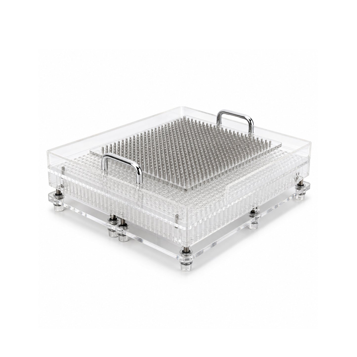 800-hole manual capsule filling machine Acrylic Pro front view