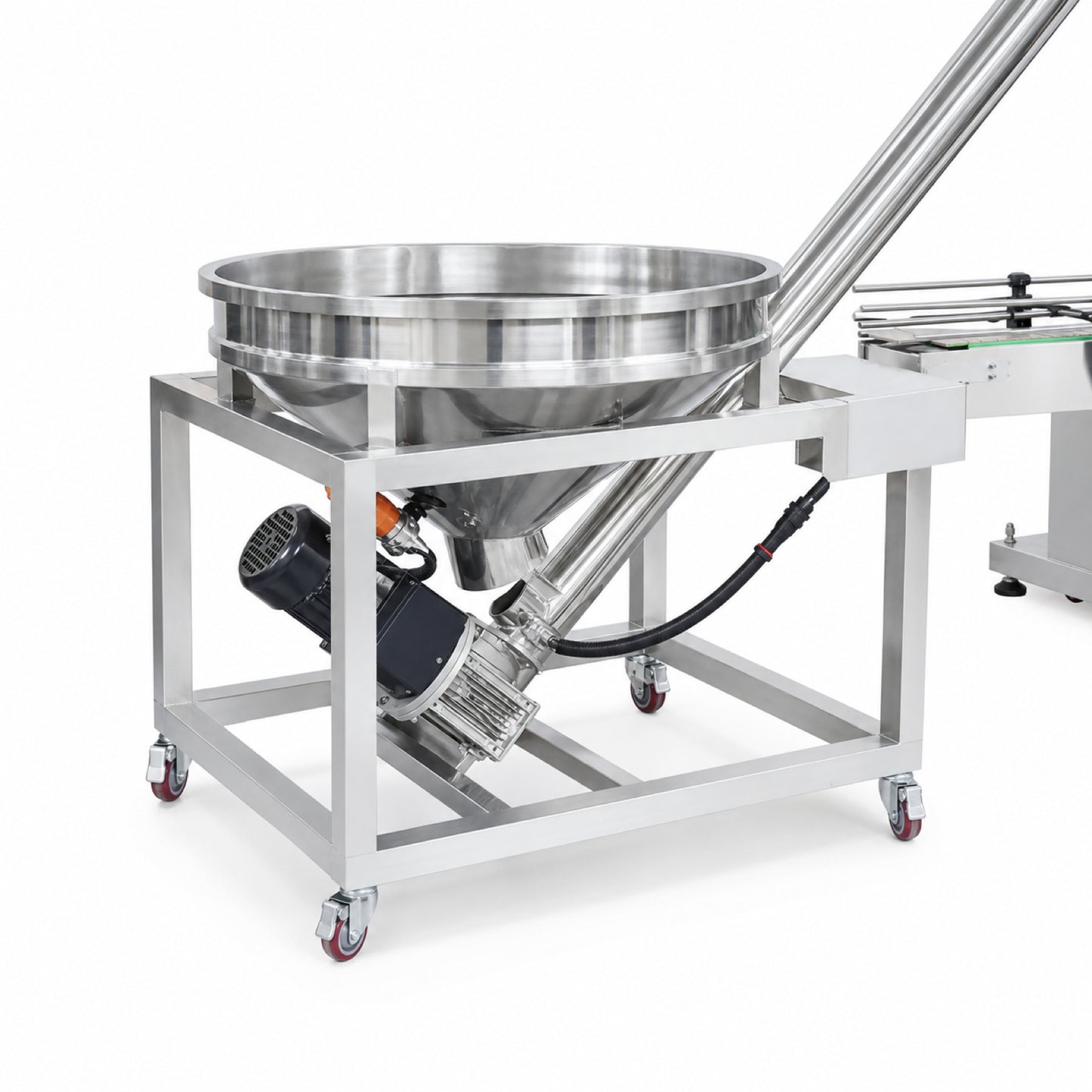 
                  
                    Auger filling machine for powders and dry products — close-up view
                  
                