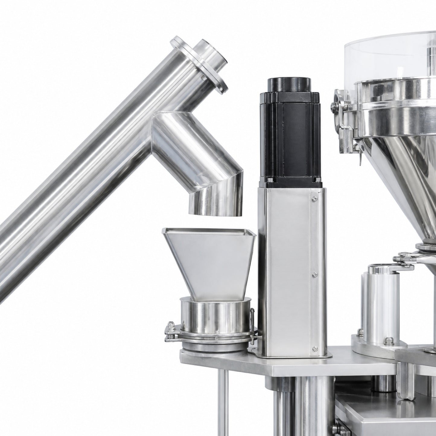 
                  
                    Auger filling machine for powders and dry products — close-up view
                  
                