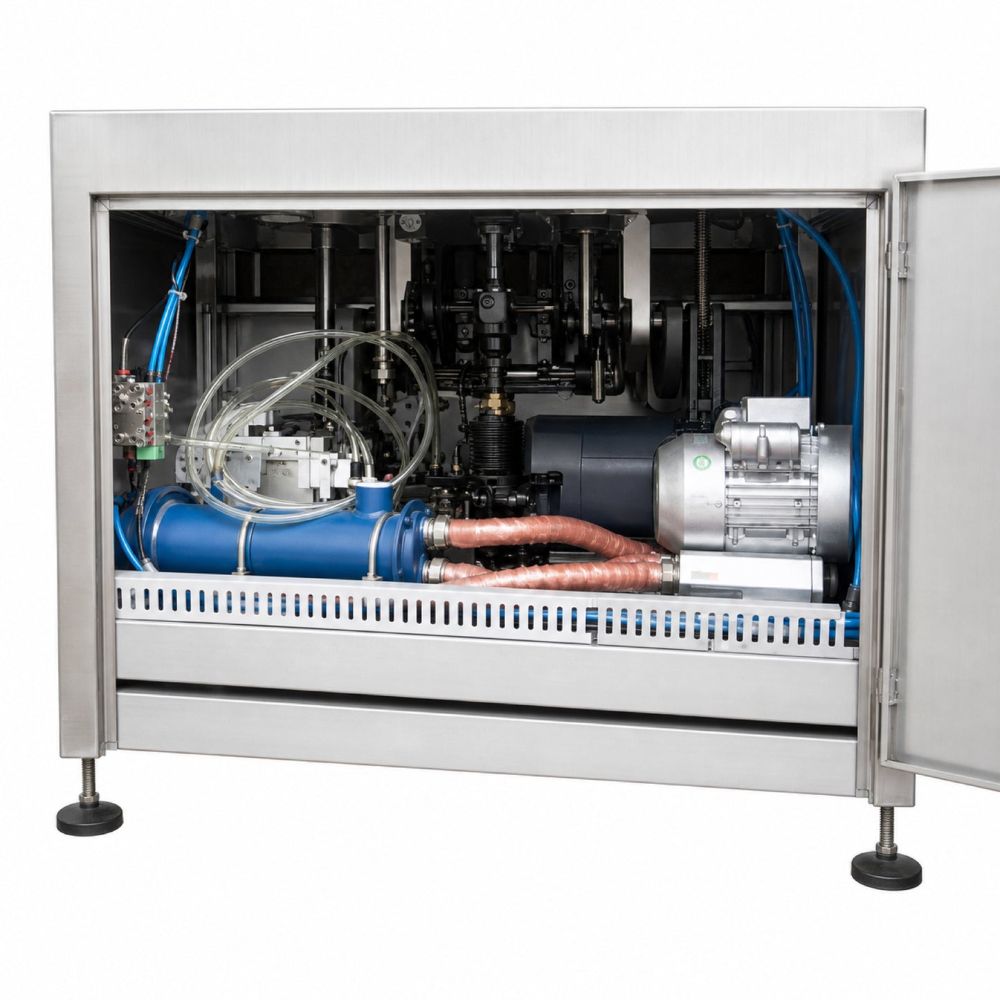 
                  
                    Automatic tube filling and sealing machine — detail view
                  
                