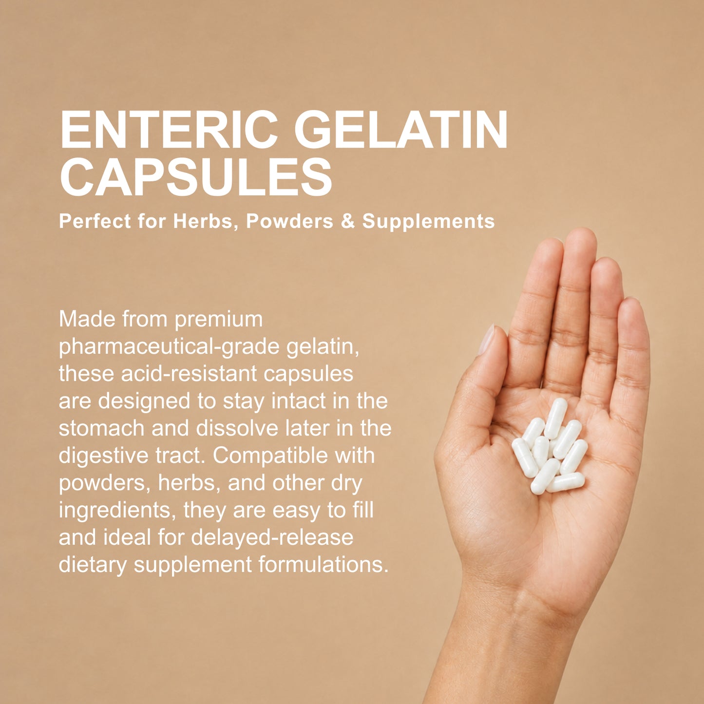 
                  
                    Bulk enteric bovine gelatin capsules, clear — detail view
                  
                