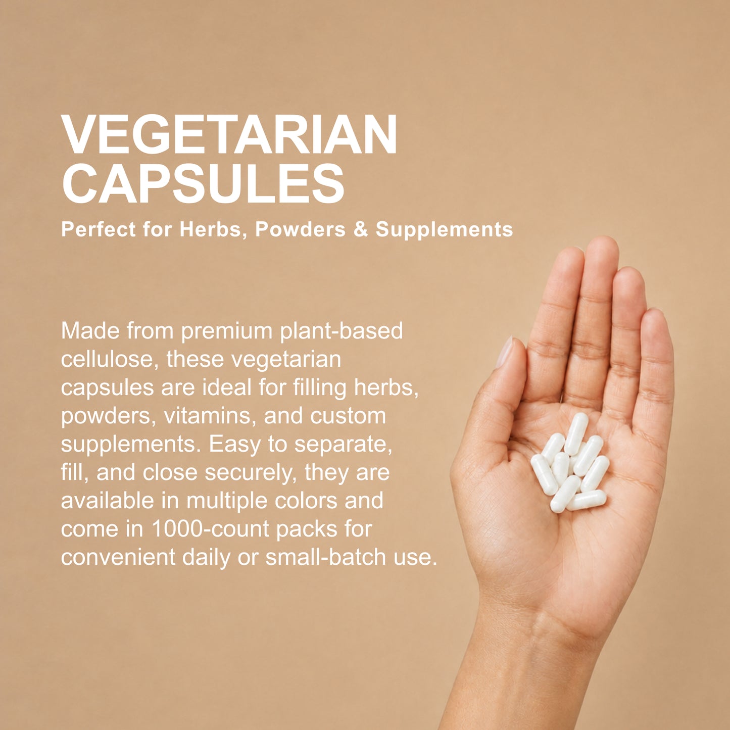 
                  
                    Empty Vegetarian Pill Capsules - DIY Vegetable Capsule Filling - Veggie Pill Capsules Empty Caps 1000 Count Muti Color Available
                  
                
