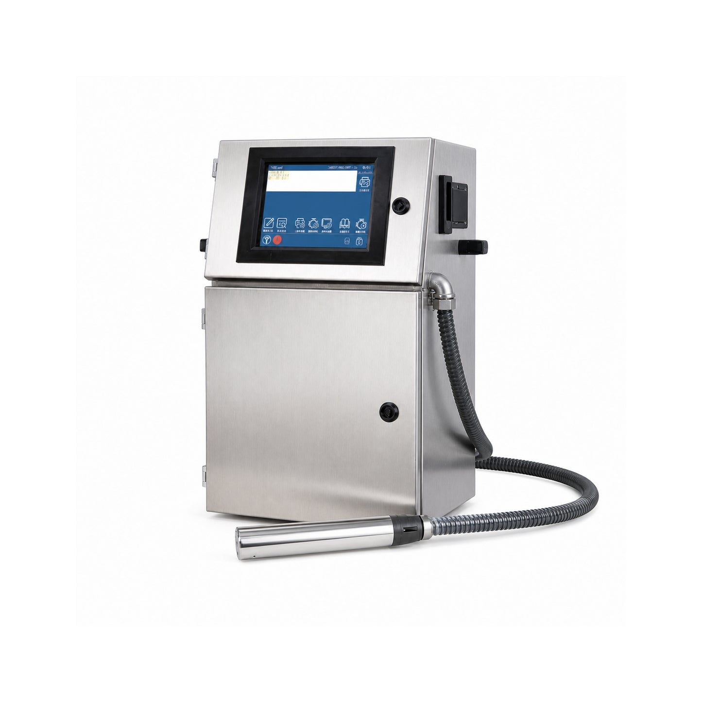 Inkjet printer for packaging lines — front view