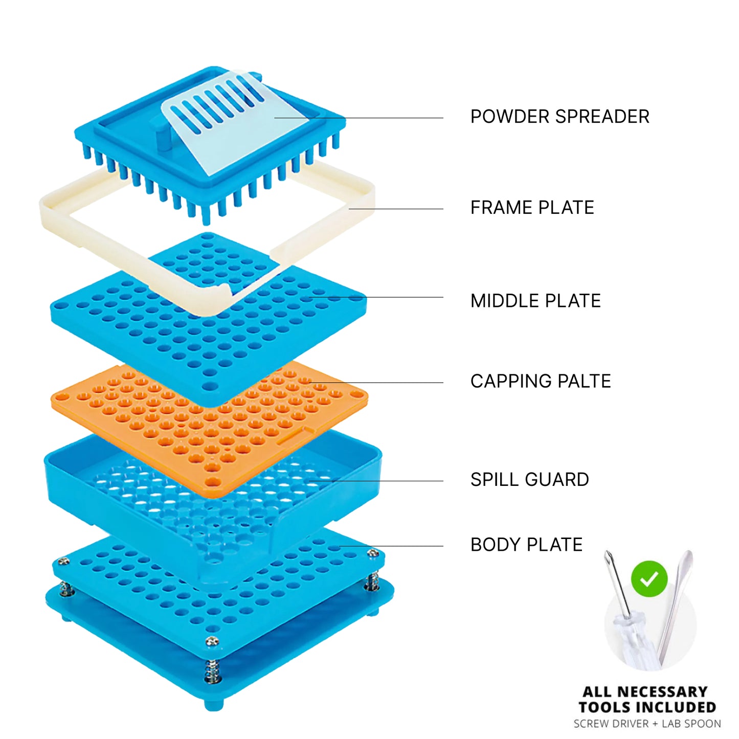 
                  
                    100-hole manual capsule filling machine P Series plate detail
                  
                