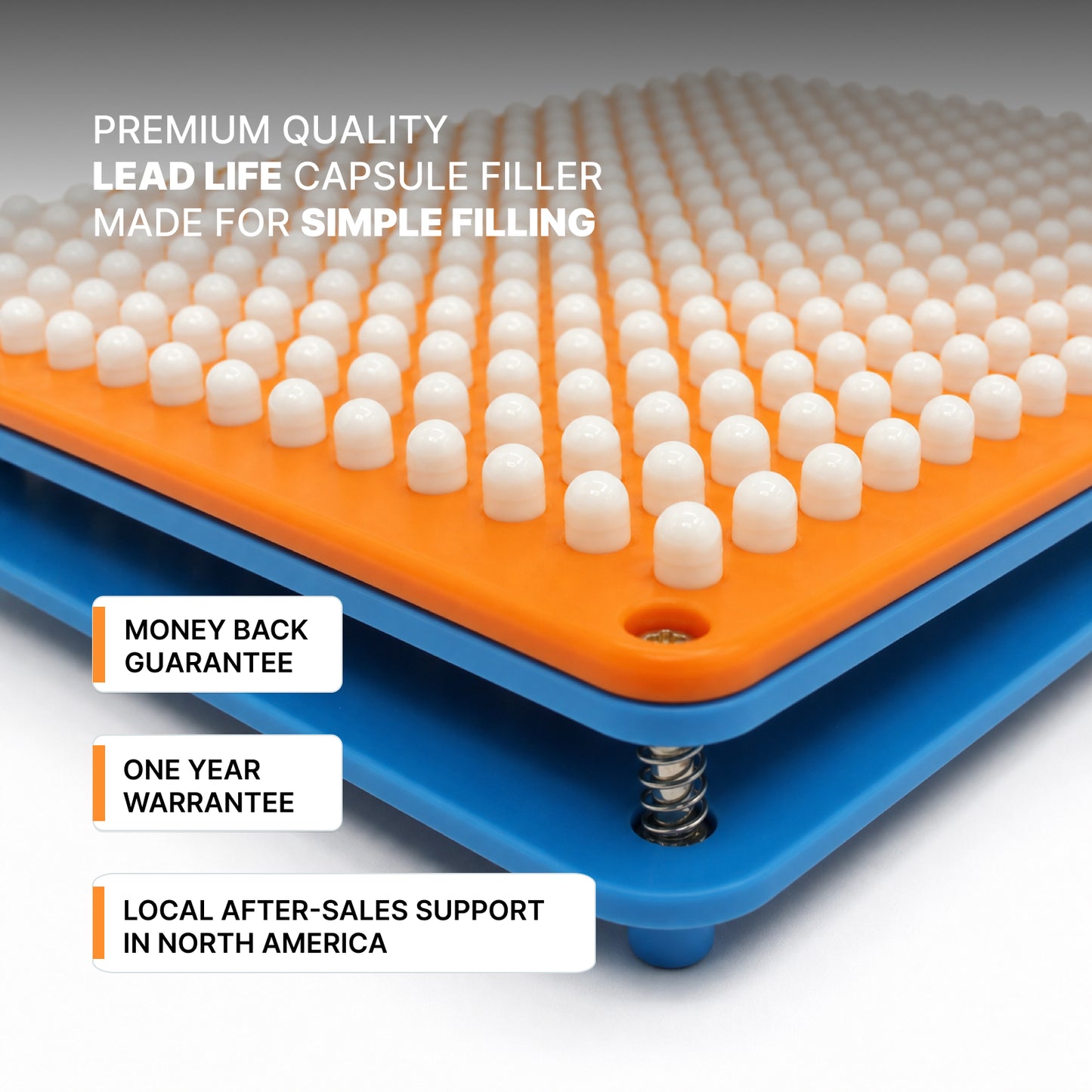 
                  
                    400-hole manual capsule filler P Series alignment detail close-up
                  
                