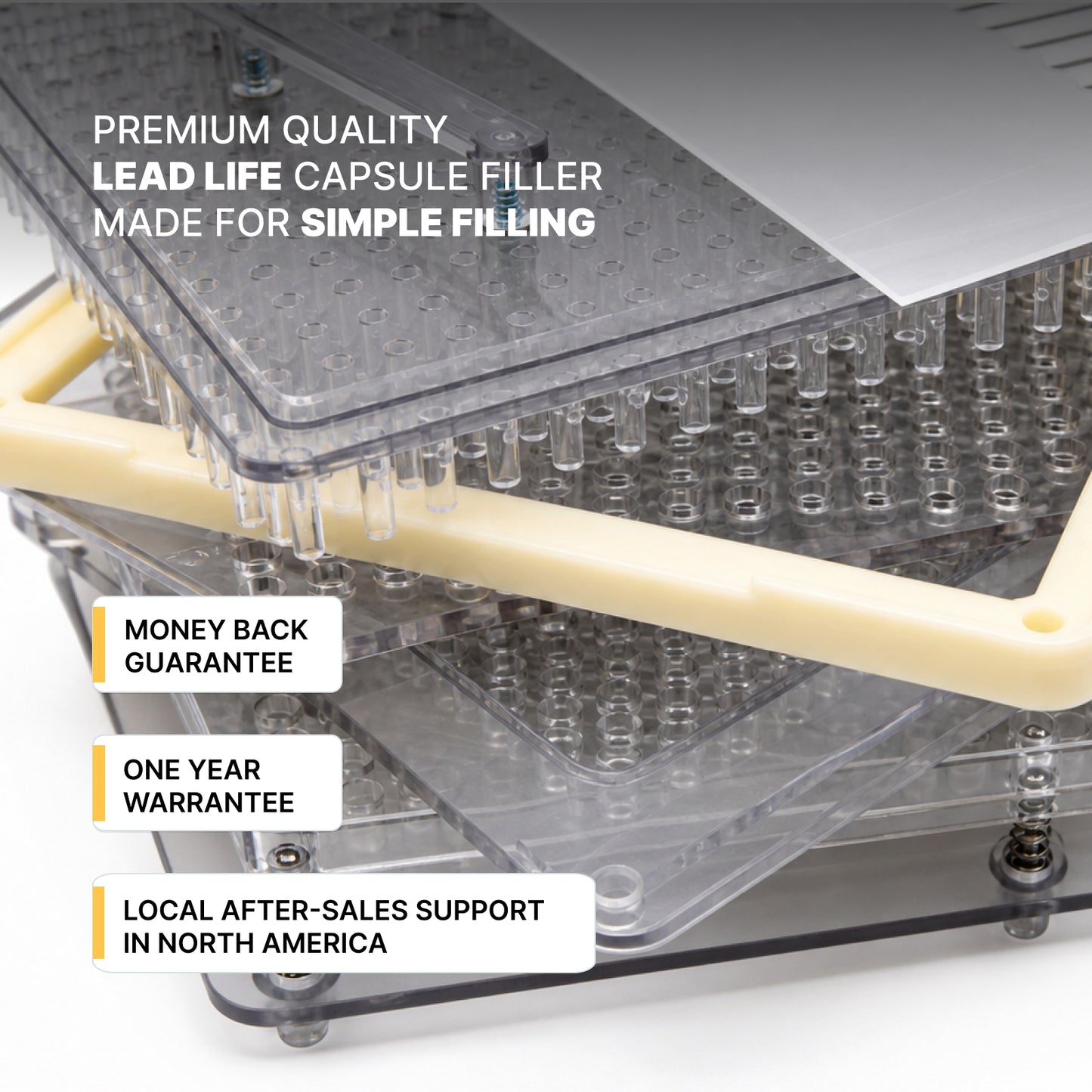 
                  
                    400-hole manual capsule filler PE Series alignment detail close-up
                  
                